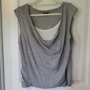 Theory Draped Scoop Neck Sleeveless Top